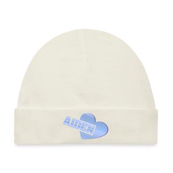 Geschenk für Aiden - Baby Premium Organic Mütze - Naturweiß - Vorne
