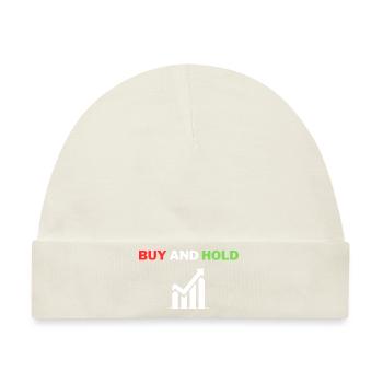 Buy and Hold - Börsen Design - Baby Premium Organic Mütze - Naturweiß - Vorne