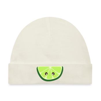 Kawaii-Limette - Baby Premium Organic Mütze - Naturweiß - Vorne