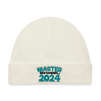 Master bestanden 2024 Masterabschluss Sponsion - Baby Premium Organic Mütze - Naturweiß - Vorne