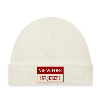 nie wieder ist jetzt - neutral - invertiert - Baby Premium Organic Mütze - Naturweiß - Vorne