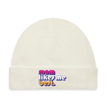 Mom Likes Me Best Mommy's Favorite Child Funny - Baby Premium Organic Mütze - Naturweiß - Vorne