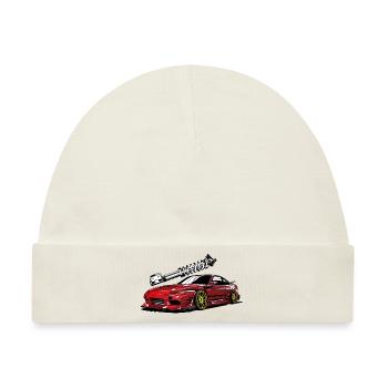 Car with amortisseur - Baby Premium Organic Mütze - Naturweiß - Vorne