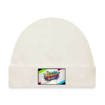 Medellin Kolumbien Graffiti Design - Baby Premium Organic Mütze - Naturweiß - Vorne