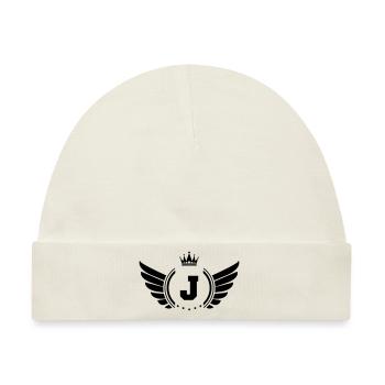 wappen j - Baby Premium Organic Mütze - Naturweiß - Vorne