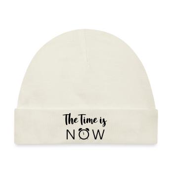 The Time is NOW - Baby Premium Organic Mütze - Naturweiß - Vorne