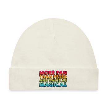 More Pan Than Peter And Twice As Magical 3 - Baby Premium Organic Mütze - Naturweiß - Vorne
