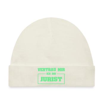 Geschenk für Jurist - Baby Premium Organic Mütze - Naturweiß - Vorne