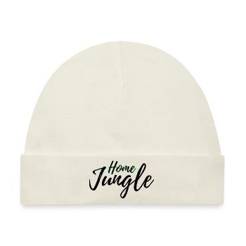 Home Jungle Schriftzug - Baby Premium Organic Mütze - Naturweiß - Vorne