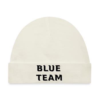 Blue Team black - Baby Premium Organic Mütze - Naturweiß - Vorne