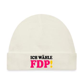 Ich wähle fdp - Baby Premium Organic Mütze - Naturweiß - Vorne
