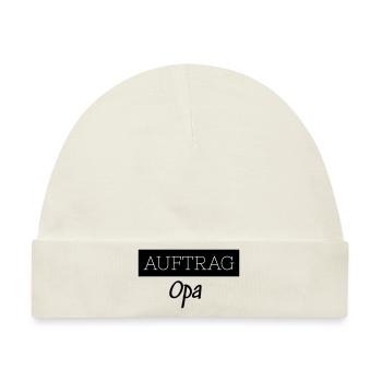 Auftrag Opa Familie Lustig Geschenk - Baby Premium Organic Mütze - Naturweiß - Vorne