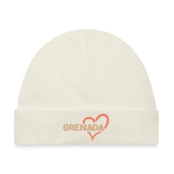 Geschenk für Grenada - Baby Premium Organic Mütze - Naturweiß - Vorne