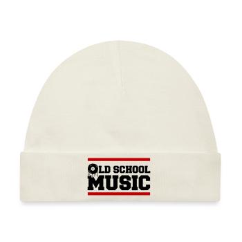 old school music - Baby Premium Organic Mütze - Naturweiß - Vorne