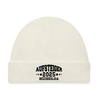 Aufsteiger 2025 Bezirksliga Aufstieg Fußball - Baby Premium Organic Mütze - Naturweiß - Vorne