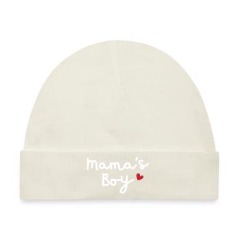 Mamas Junge - Baby Premium Organic Mütze - Naturweiß - Vorne