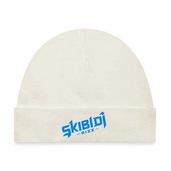 Skibidi Rizz blau - Baby Premium Organic Mütze - Naturweiß - Vorne