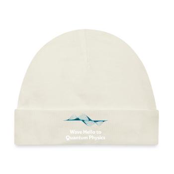 Wave Hello Quantum Physics Design - Baby Premium Organic Mütze - Naturweiß - Vorne