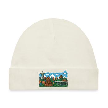 rio de janeiro stadt - Baby Premium Organic Mütze - Naturweiß - Vorne
