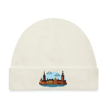 Stockholm City - Baby Premium Organic Mütze - Naturweiß - Vorne