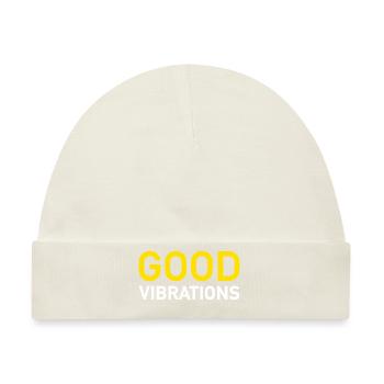 Good Vibrations - Baby Premium Organic Mütze - Naturweiß - Vorne