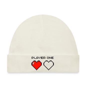 Player One - Baby Premium Organic Mütze - Naturweiß - Vorne