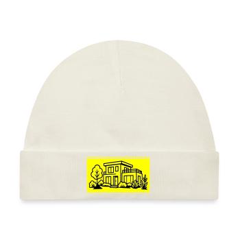 Haus Villa Immobilie - Baby Premium Organic Mütze - Naturweiß - Vorne