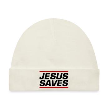 Jesus Rettet Bibelvers - Baby Premium Organic Mütze - Naturweiß - Vorne