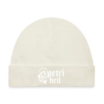 Petri Heil Angeln - Baby Premium Organic Mütze - Naturweiß - Vorne