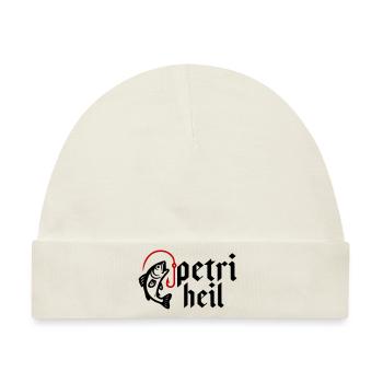 Petri Heil Angeln - Baby Premium Organic Mütze - Naturweiß - Vorne