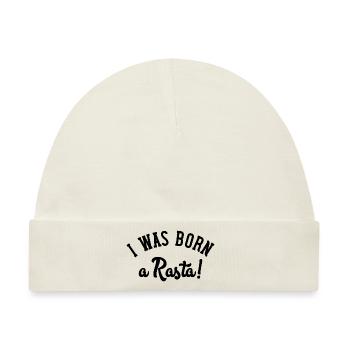 I was born a rasta - Baby Premium Organic Mütze - Naturweiß - Vorne