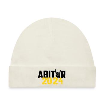 Abitur 2024 Abireise Abifeier Abifahrt Abiturient - Baby Premium Organic Mütze - Naturweiß - Vorne