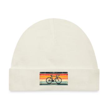Retro Sunset Aesthetic Bike Reifen Fahrrad - Baby Premium Organic Mütze - Naturweiß - Vorne