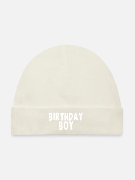 Birthday Boy - Baby Premium Organic Mütze - Naturweiß
