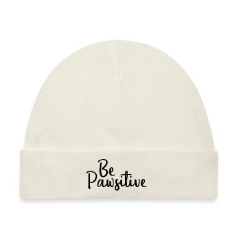 Be Pawsitive - Baby Premium Organic Mütze - Naturweiß - Vorne