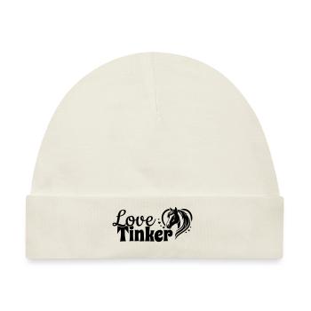 Tinker Love Herz Pferdekopf - Baby Premium Organic Mütze - Naturweiß - Vorne