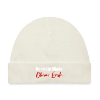 Chemo Krebstherapie Krebs Geschenk - Baby Premium Organic Mütze - Naturweiß - Vorne