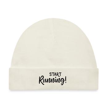 Start Running - Baby Premium Organic Mütze - Naturweiß - Vorne
