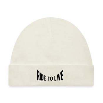 Ride to live - Baby Premium Organic Mütze - Naturweiß - Vorne