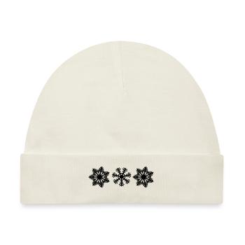 schnee flocken - Baby Premium Organic Mütze - Naturweiß - Vorne