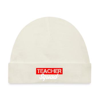 teacher squad - Baby Premium Organic Mütze - Naturweiß - Vorne