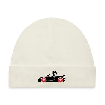 Frau Auto Cabrio - Baby Premium Organic Mütze - Naturweiß - Vorne