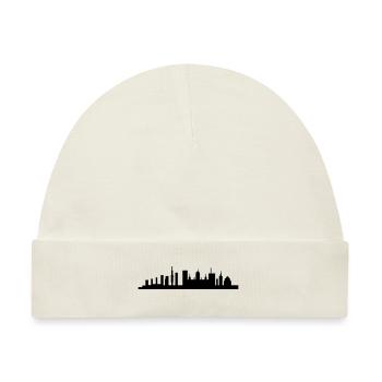 city skyline - Baby Premium Organic Mütze - Naturweiß - Vorne