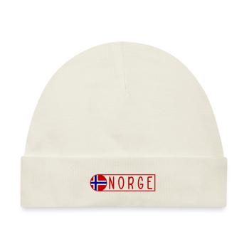 Norwegen Norge - Baby Premium Organic Mütze - Naturweiß - Vorne
