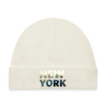 new york - Baby Premium Organic Mütze - Naturweiß - Vorne