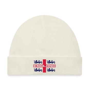 CROSS TEAM ENGLAND - Baby Premium Organic Mütze - Naturweiß - Vorne