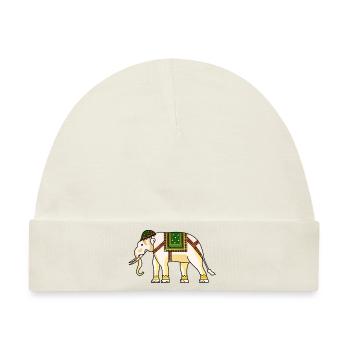 Sweet Elephant - Baby Premium Organic Mütze - Naturweiß - Vorne