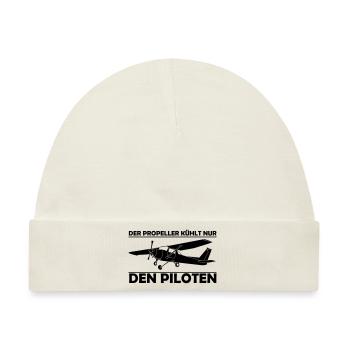 Cessna Motorflugzeug Geschenk - Baby Premium Organic Mütze - Naturweiß - Vorne