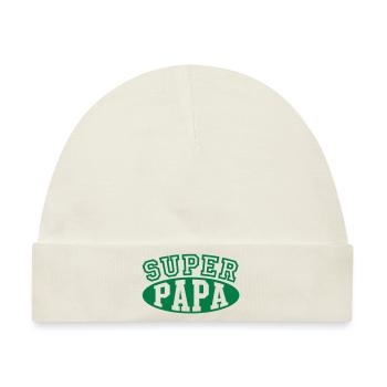 Super Papa - Baby Premium Organic Mütze - Naturweiß - Vorne