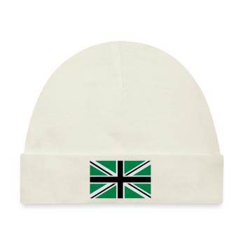 Union Jack | schwarz-weiss-grün | Fahne | Flagge - Baby Premium Organic Mütze - Naturweiß - Vorne